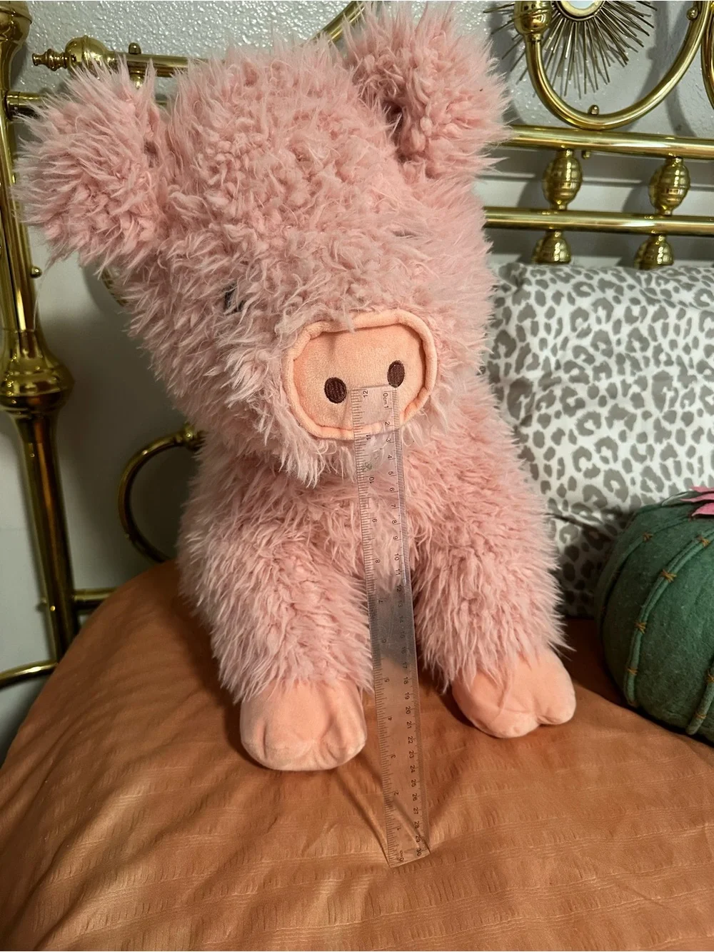 18” Plush Pink Fluffy Pig Stuffed Animal